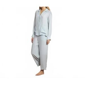NEW THE SLEEP CODE women's washable silk long pj set in fresh air